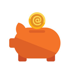 Piggy Bank Marketing Icon Flat Online