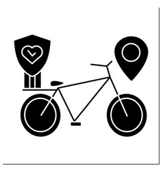 Bike Delivery Glyph Icon