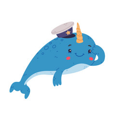 Funny Cute Narwhal Sailor Sea Mammal Baby Animal