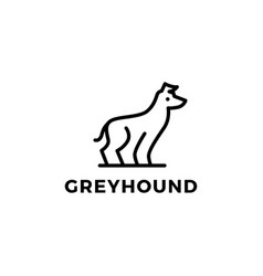 Greyhound Dog Monoline Logo Icon