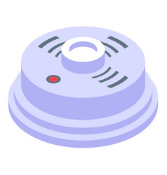 Home Smoke Detector Icon Isometric Fire