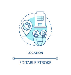 Location Turquoise Concept Icon