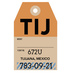 Tijuana Airport Luggage Tag