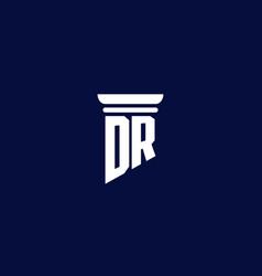 Dr Initial Monogram Logo Design For Law Firm