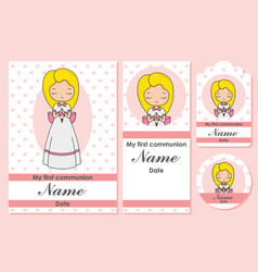 First Communion Card Bookmark