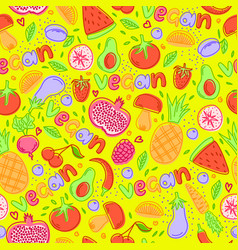 Fruit And Vegetables Seamless Pattern