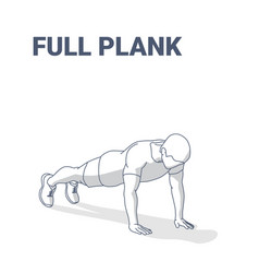 Full Plank Men Home Workout Exercise Guidance