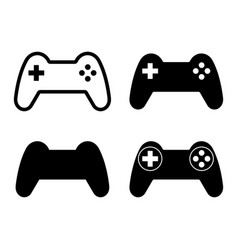 Set Of Console Gaming Gamepad Icon Joystick