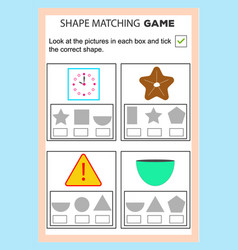 Shape Matching Children Educational Game