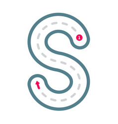 Tracing Alphabet Letter S Uppercase Prewriting