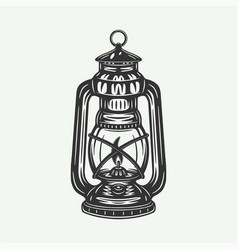 Vintage Retro Woodcut Camping Outdoor Lamp Fire