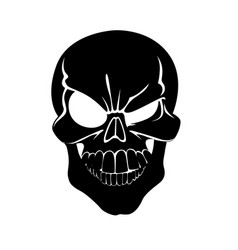 Sign Winking Scary Grinning Skull Isolated