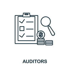 Auditors Flat Icon Colored Element Sign From