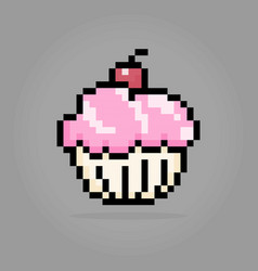 Pixel 8 Bit Cupcake Food Dishes