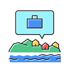 Working In Beach House Color Icon