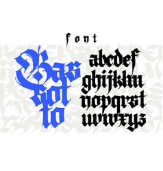 Gothic Font From Latin Letters English Alphabet