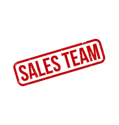 Red Sales Team Rubber Stamp Seal