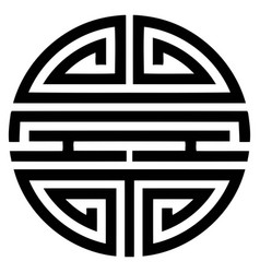 Simple Icon Chinese Shou - Longevity Symbol