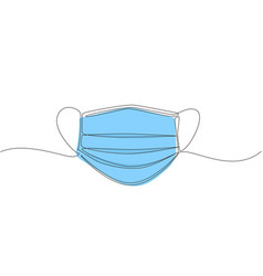 Single Continuous Line Drawing Surgical Face Mask