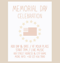 Memorial Day Celebration Flyer Poster Design