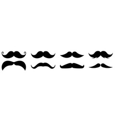 Moustache Icon Set Isolated