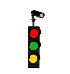 Vertical Traffic Light Isolated