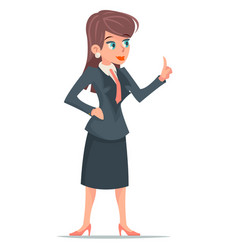 Woman pointing up Royalty Free Vector Image - VectorStock