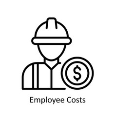 Employee Costs Outline Icon Design Illu