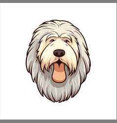 Old English Sheepdog Dog Breed Cartoon Kawaii