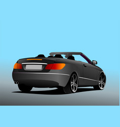 Black Car Cabriolet On The Road 3d