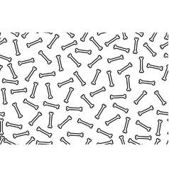 Bone Dog Seamless Pattern Outline Bones