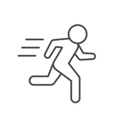 Running Person Line Outline Icon