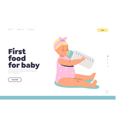 First Food For Baby Concept Landing Page