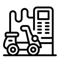 Electric Scooter Charging Station Icon