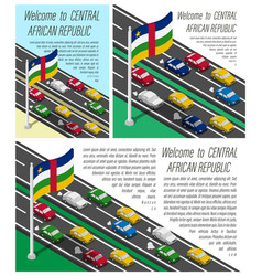 Isometric Flag Of Central African Republic