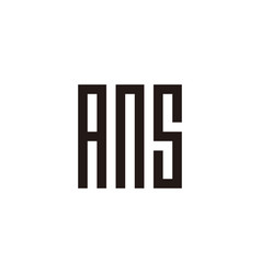 Letter A N And S Square Rectangles Geometric