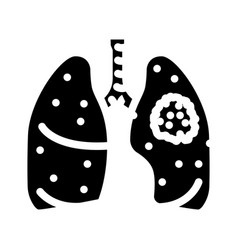 Lung Cancer Glyph Icon