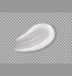 Realistic 3d Smear Of White Cream On An Isolated