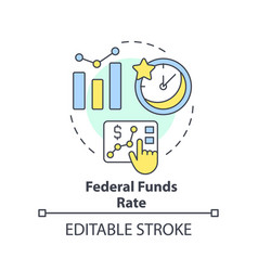 Federal Funds Rate Concept Icon