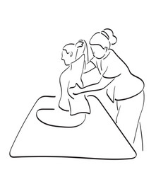 Thai Masseuse Doing Massage For Woman