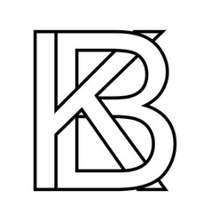 Logo Sign Kb Bk Icon Double Letters Logotype B K