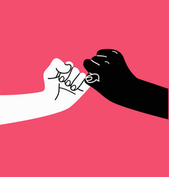 Pinky Swear Promise On Pink Background