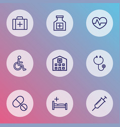 Drug Outline Icons Set Collection Of Tablets