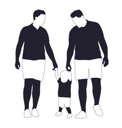 A Man And Child Holding Hands One Of Them