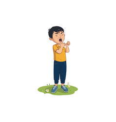 Boy Sneezing Cartoon