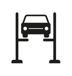 Car Lifting Icon On White Background