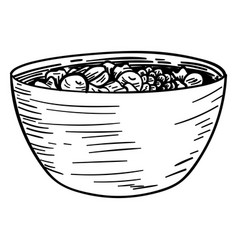 Cereal Puffs Bowl Hand Drawn