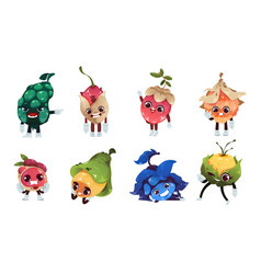 Fantasy Fruits Characters Tropical Food