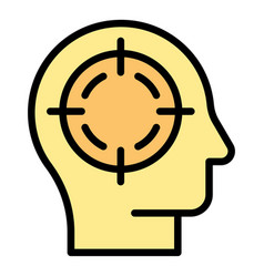 Focus Head Icon Flat