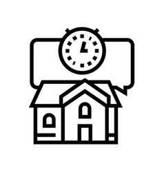 Short Term Rent Line Icon